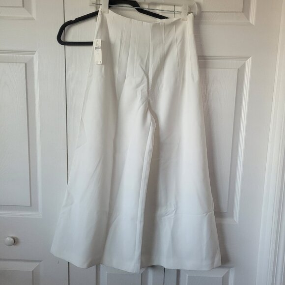 NWT MAEVE White Clean Crop Wide Leg Pants Women's Size 2 - Picture 7 of 7